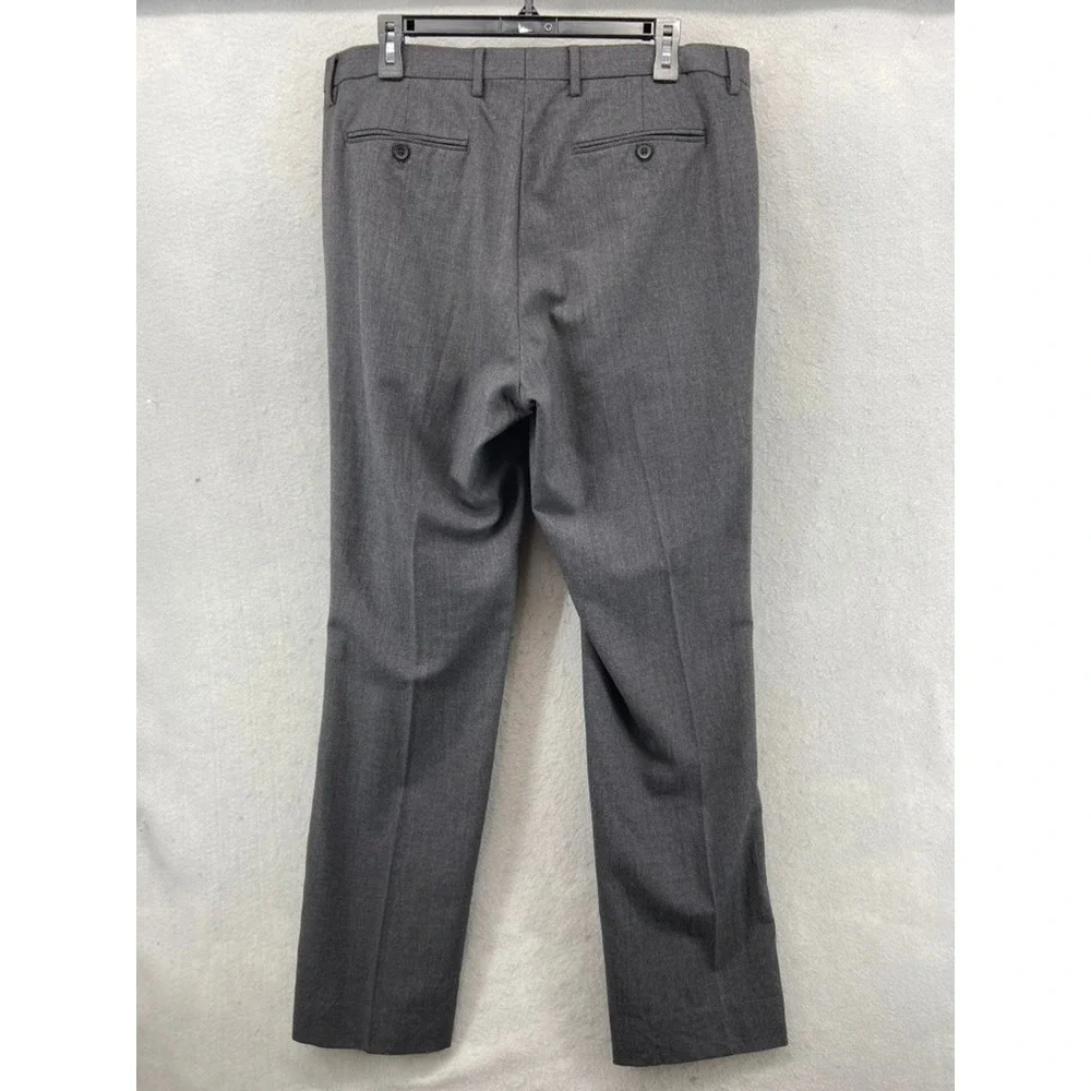 Banana Republic Dress Pants Mens 34x32 Grey Tailored Slim Fit Wool Career Office
